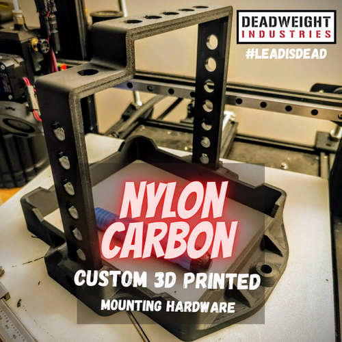 Nylon carbon 3D printed battery mounting hardware